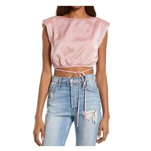 WAYF Aliso Sleeveless Crop Top Mauve‎ XS